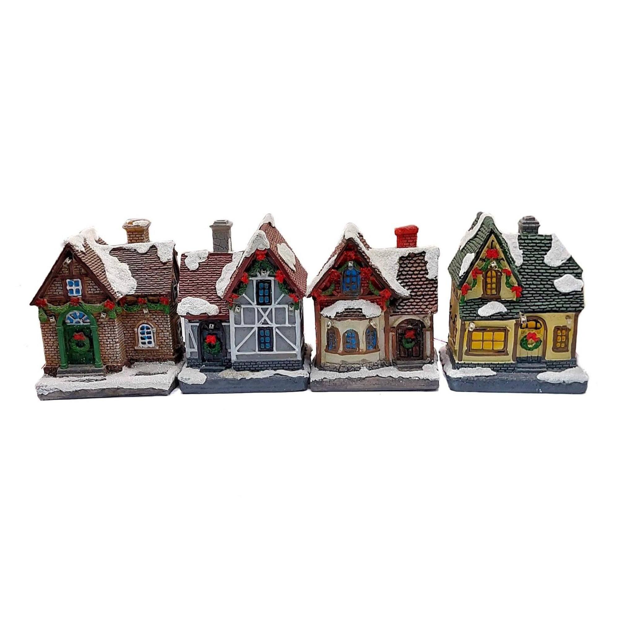 Wizardi 3.9" White House Christmas Village Décor